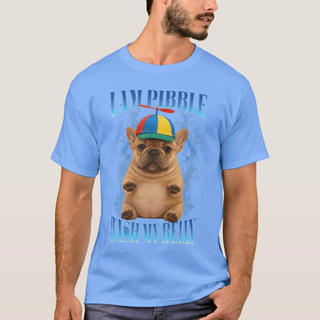 Camiseta Soy Pibble Lava Mi Barriga Perro Pit Bull Meme Div (Anverso)