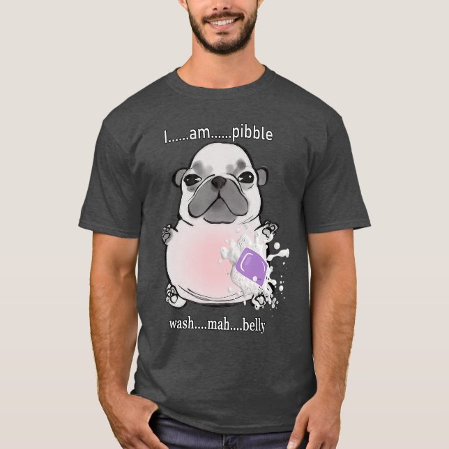 Camiseta Soy Pibble Lava Mi Barriga Pibble Meme Perro Diver (Anverso)