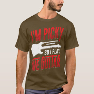 Camiseta Soy Picky, así que toco el diseño de guitarra para