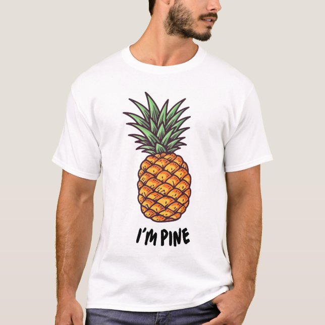 Camiseta Soy Pine Funny Pineapple Shirt Funny Men (Anverso)