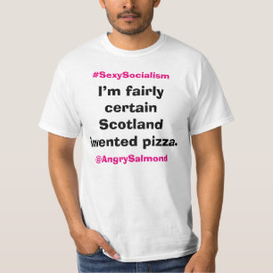 Camiseta Soy pizza inventada Escocia bastante cierta