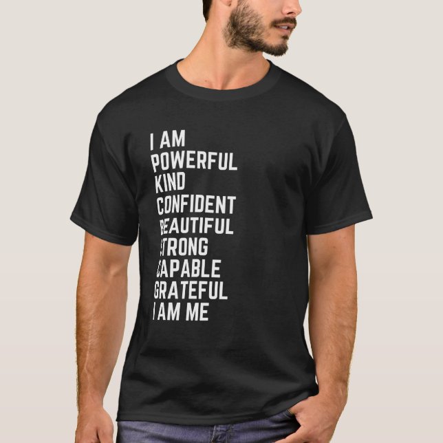 Camiseta Soy poderoso, amable y seguro (Anverso)