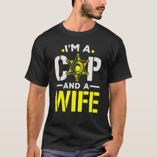 Camiseta Soy policía y policía de esposas policía