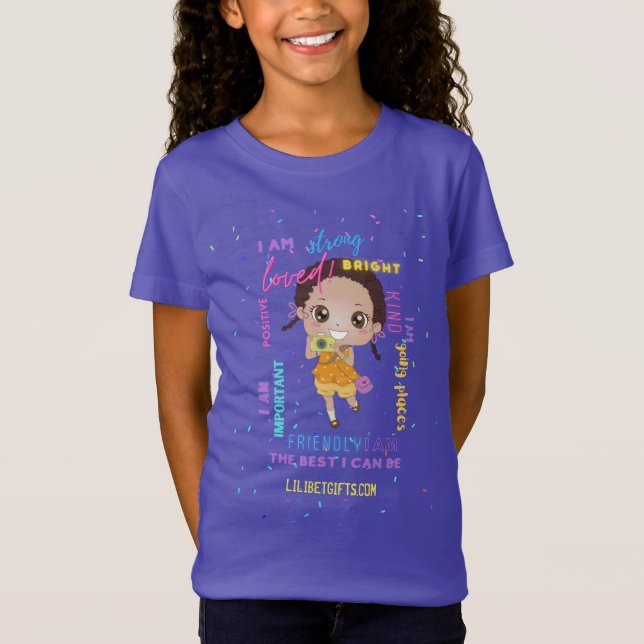 Camiseta SOY - Positivas afirmaciones de Chicas de color ne (Anverso)