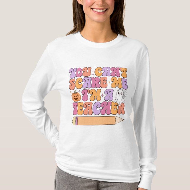 Camiseta Soy profesor de Halloween Long Sleeve (Anverso)