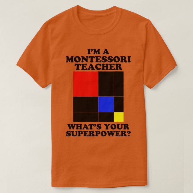 Camiseta Soy profesor Montessori (Diseño del anverso)