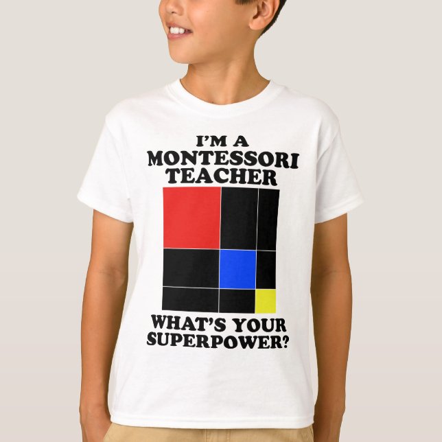 Camiseta Soy profesor Montessori - Montessori (Anverso)
