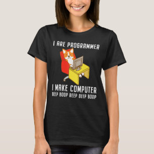 Camiseta Soy Programador Codificación Nerd Corgi Dog