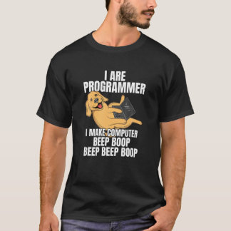 Camiseta Soy Programador Computador Beep Boop Perro IT