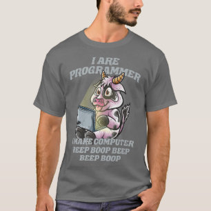Camiseta Soy Programador Cow Farmer Farm IT Nerd Software