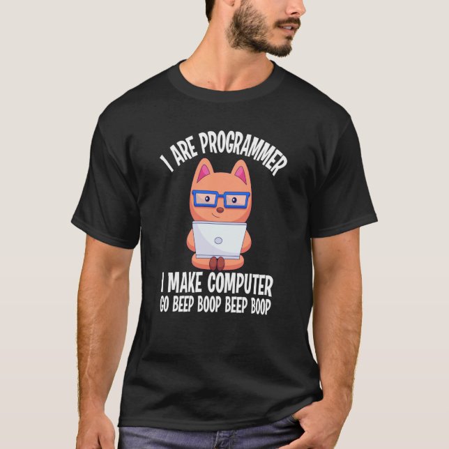 Camiseta Soy programador gato ingeniero codificador desarro (Anverso)