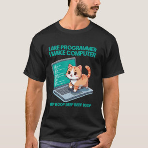 Camiseta Soy Programador Hago Ordenador Gato Divertido Codi