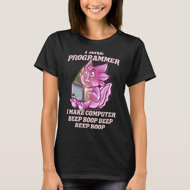 Camiseta Soy Programador Introvert It Nerd Axolotl Software (Anverso)