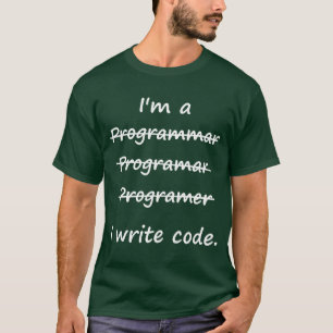Camiseta Soy programador que escribo el abecedario del malo