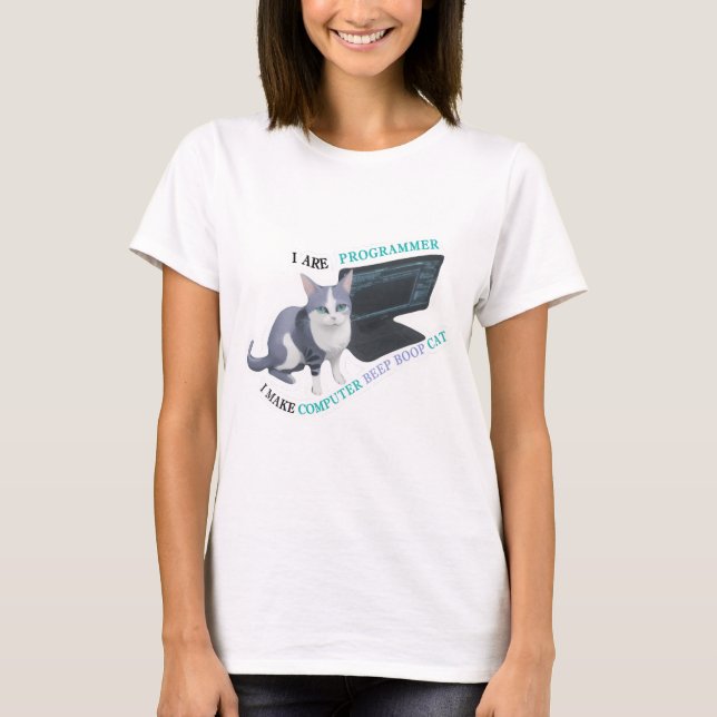 Camiseta Soy programador y hago que el ordenador piense (Anverso)