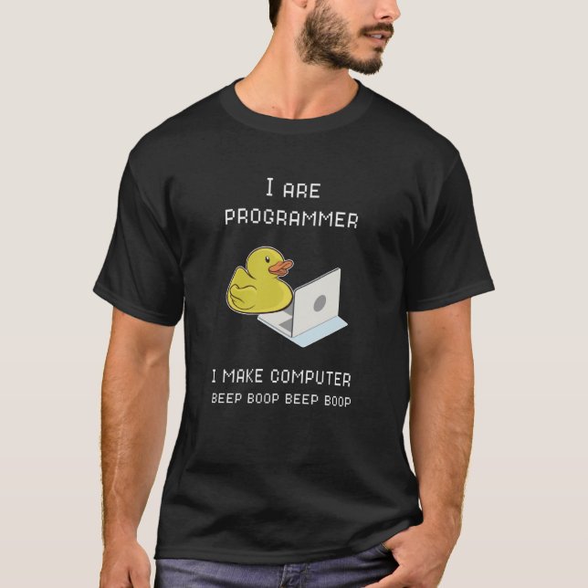 Camiseta Soy programador y hago que la computadora lo expli (Anverso)