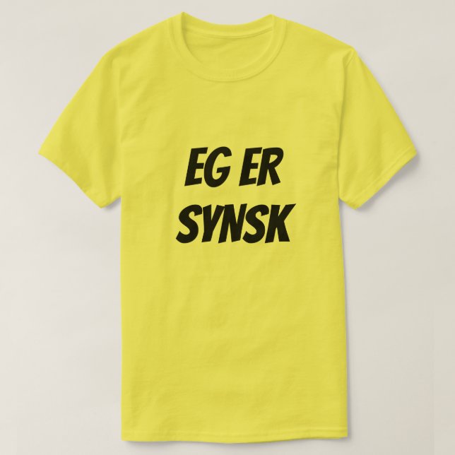 Camiseta Soy psíquico, en amarillo noruego (Diseño del anverso)