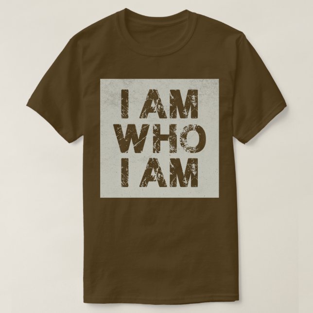 Camiseta Soy Quien Soy Blanco Vintage (Diseño del anverso)
