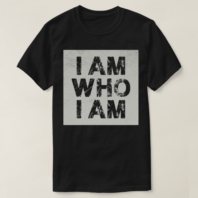 Camiseta Soy Quien Soy Blanco Vintage (Diseño del anverso)