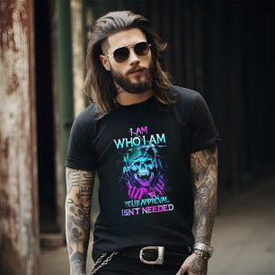 Camiseta Soy Quien Soy Esqueleto Gótico