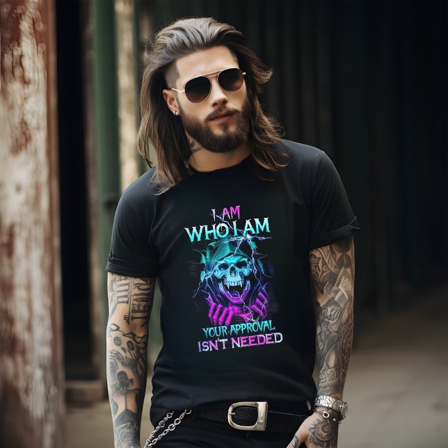 Camiseta Soy Quien Soy Esqueleto Gótico (Subido por el creador)