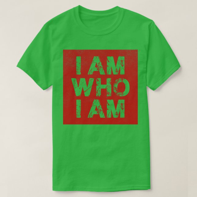 Camiseta Soy Quien Soy Rojo Vintage (Diseño del anverso)