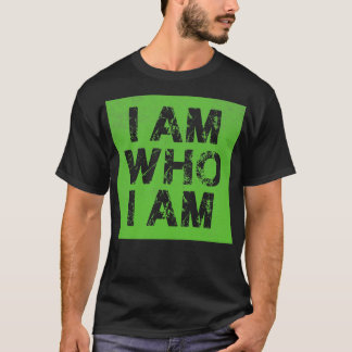 Camiseta Soy Quien Soy Verde Vintage