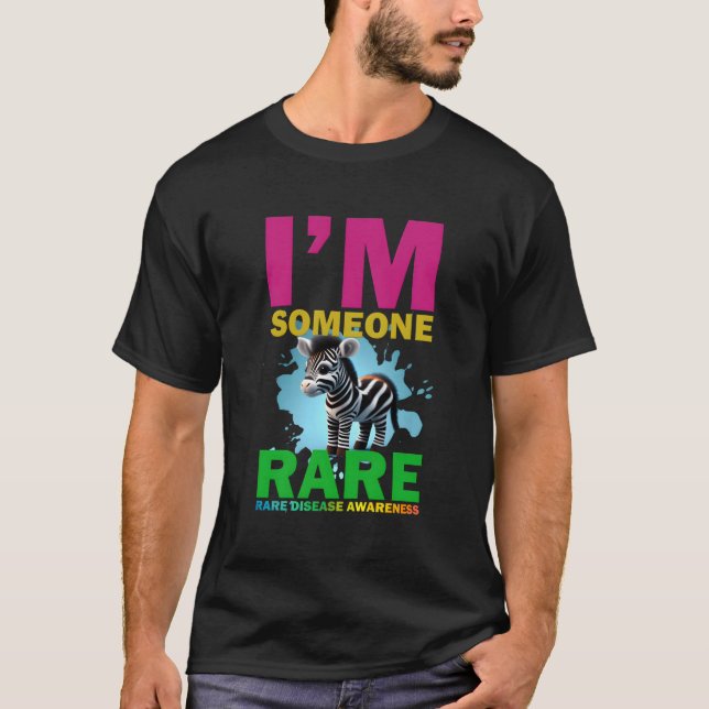 Camiseta Soy Rara Cebra Cuta Para Conciencia De Enfermedade (Anverso)