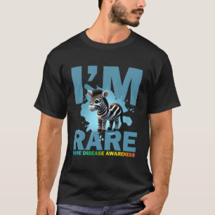 Camiseta Soy Rara Cebra Cuta Para Conciencia De Enfermedade
