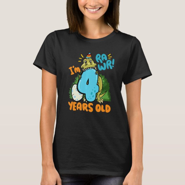 Camiseta Soy Rawr. Tirannosaurus Dinosaur Kids B (Anverso)
