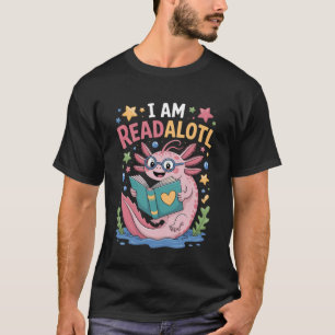 Camiseta Soy Readalotl Axolotl Libro de Lectura Libros Niño