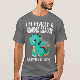 Camiseta Soy realmente un dragón barbudo con un traje human