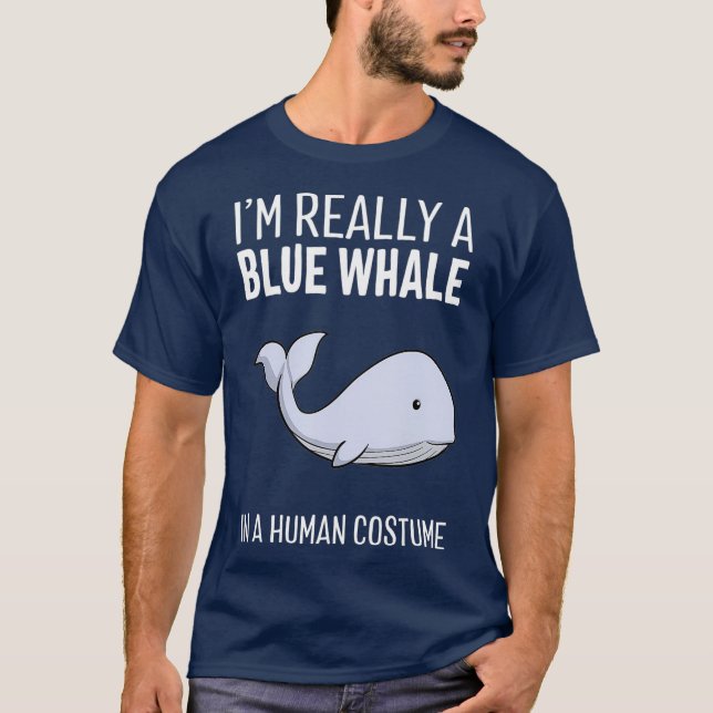 Camiseta Soy Realmente Una Ballena Azul En Un Traje Humano  (Anverso)