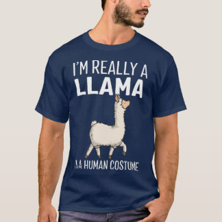 Camiseta Soy Realmente Una Llama En Una Halloween De Disfra