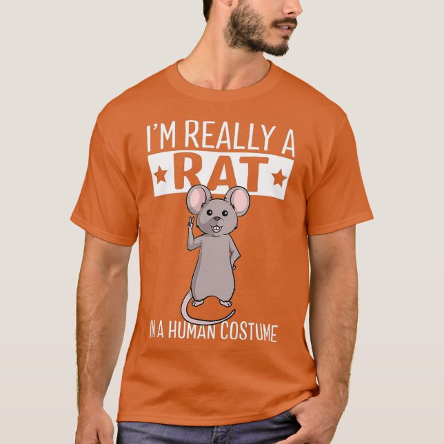 Camiseta Soy Realmente Una Rata En Una Halloween De Disfrac (Anverso)