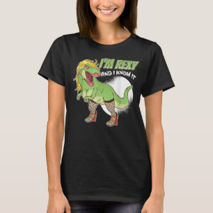 Camiseta Soy Rexy y sé que es un rex dinosaurio
