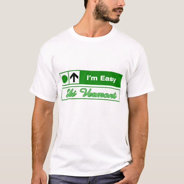 Camiseta Soy Rótulo fácil del rastro del esquí (Anverso)