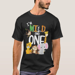 Camiseta Soy salvaje y tema de un zoológico.