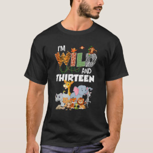 Camiseta Soy salvaje y tengo trece años 13 Safari Jungla 1