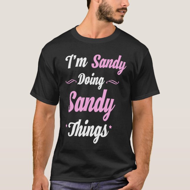 Camiseta Soy Sandy Haciendo Cosas Arenosas (Anverso)