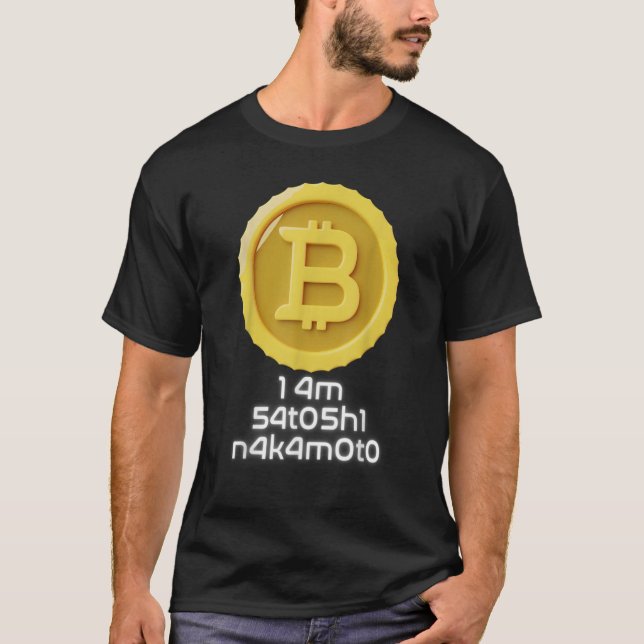 Camiseta Soy Satoshi Nakamoto Bitcoin NFT Cryptocurrency (Anverso)