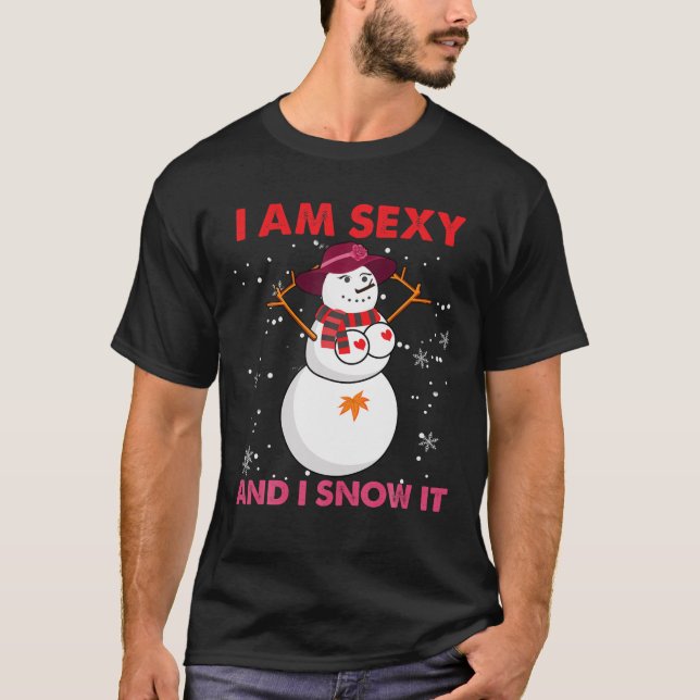 Camiseta Soy Sexy Y Lo Nieve, Señora Nieve, Navidades Cuida (Anverso)