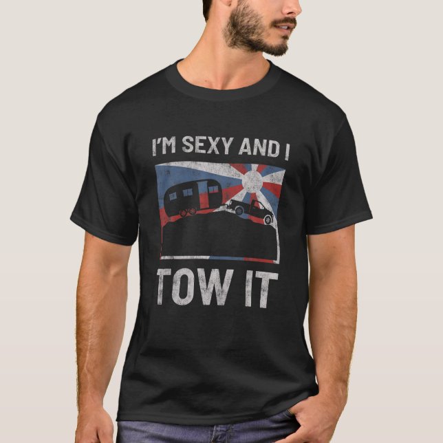 Camiseta Soy Sexy y lo remolco Campamento de Verano Camper  (Anverso)