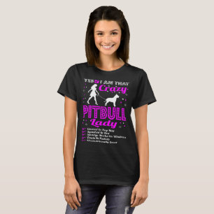 Camiseta Soy sí esa señora loca Tshirt del perro de Pitbu
