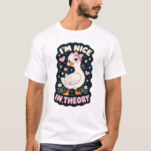 Camiseta Soy simpático en teoría humor de ganso