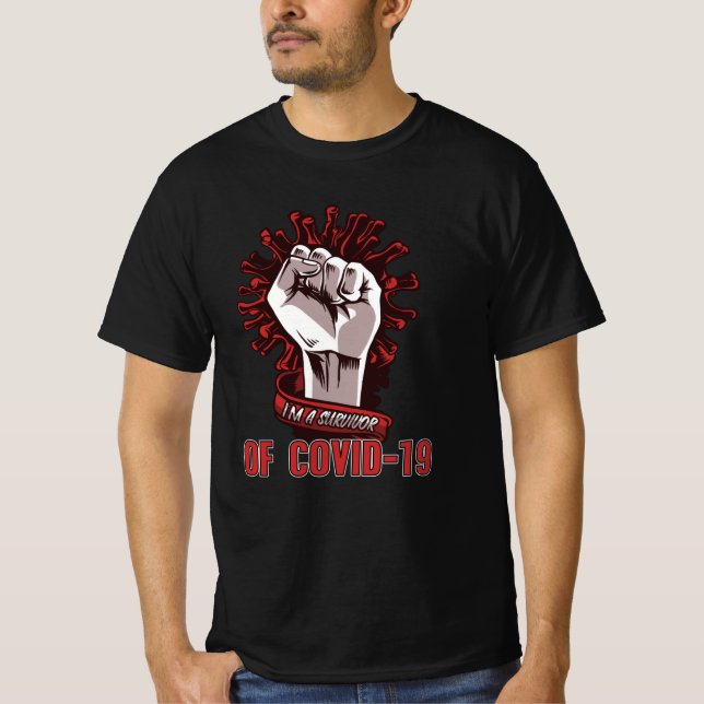 Camiseta Soy Sobreviviente De Corona (Anverso)