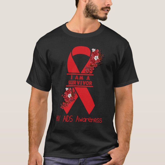 Camiseta Soy Sobreviviente De La Conciencia Sobre El Vih (Anverso)