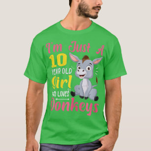 Camiseta Soy Sólo Un Chica De 10 Años Que Ama Graciosamente