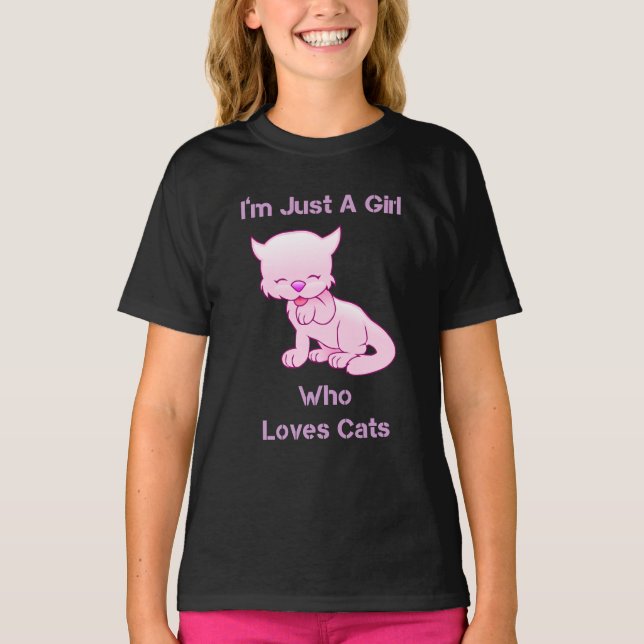 Camiseta Soy solo un Chica que ama los gatos (Anverso)