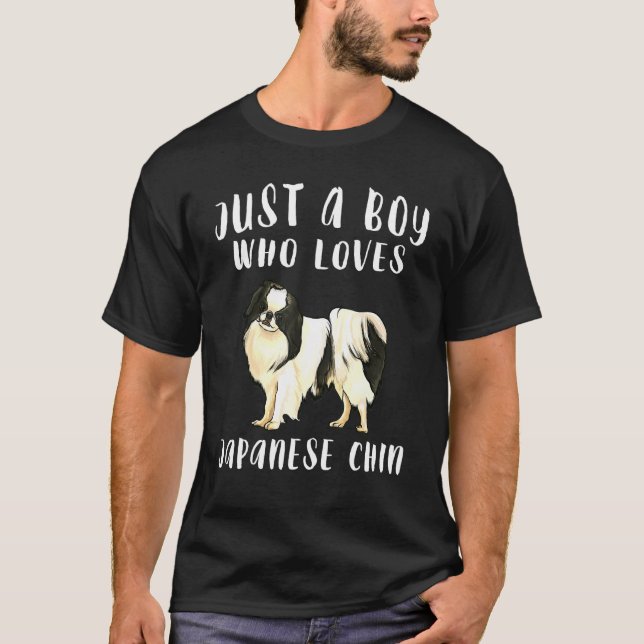 Camiseta Soy Solo Un Niño Que Ama Al Chin Perro Japonés (Anverso)